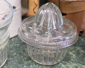 Vintage juicer and glasses