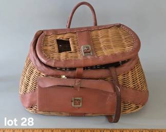 Vintage decorative fishing basket