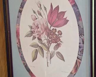 Framed floral print
