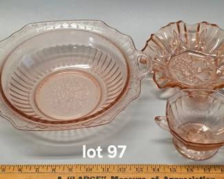 Pink Depression glass
