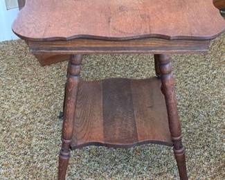 Antique ball and claw foot lamp table