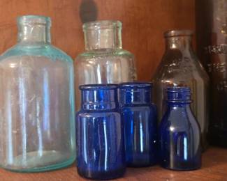 Vintage bottles and jars