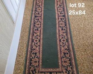 Green rug runner