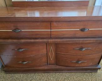 Vintage MCM dresser with mirror 