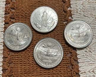 1988 Marshall Islands $5 coin commemorating the launch of the space shuttle Discovery