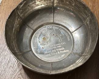 silver bowl from John Deere
