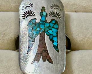 inlaid Southwestern ring