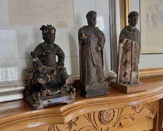 antique santos and temple statues