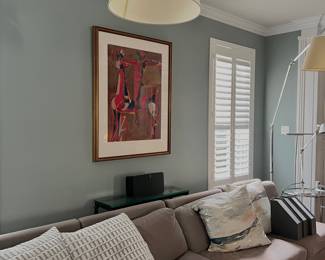 artemide floor lamps, marino marini litho