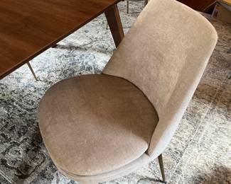 like-new west elm velvet dining chairs