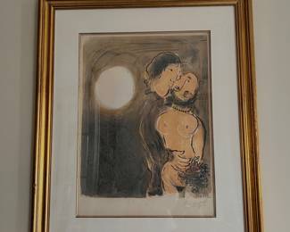 marc chagall, signed and numbered litho