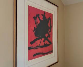 robert motherwell, expressionist aquatint (signed)