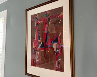 marino marini (italian) lithograph (1972), (signed/numbered)