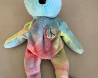 Small Peace Bennie Bear without a tag. $15. 