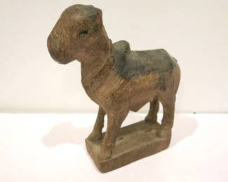 19th C. Polychrome Nandi Bull Carving 