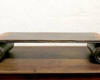 Antique Carved Scroll End Chinese Hongmu Kang Stand