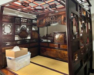 Ca. 1880 Eastern Chinese Carved Wedding Bed