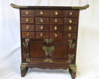 Vintage 16 Drawer South Korean Apothecary