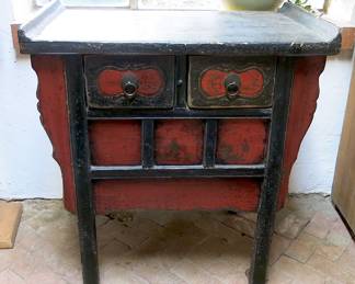 Antique Chinese Lacquer Alter Table