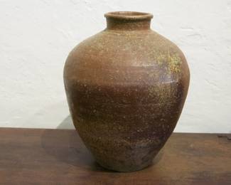 Edo Period Japanese Shigaraki-Ware Tsubo Storage Jar