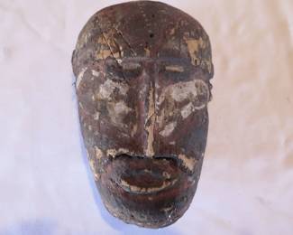 Early 20th C. Nepal Primitive Folk Art Effigy Head