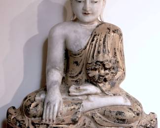 Shan Period Burmese Gilt Quartz Crystal Buddha Shakyamuni