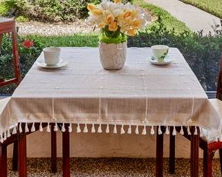 Vintage MCM Wood Folding Card Table & Chairs (4)