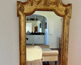 Long Gold Wood Mirror 29' W x 55" L