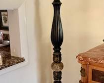 Torchiere Lamp with Frosted Glass Shade 60" H