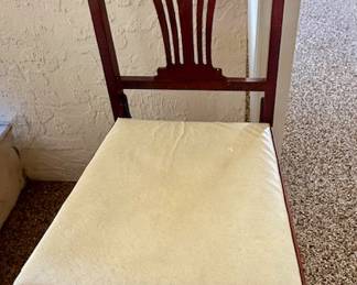 Vintage MCM Wood Folding Card Table & Chairs (4)