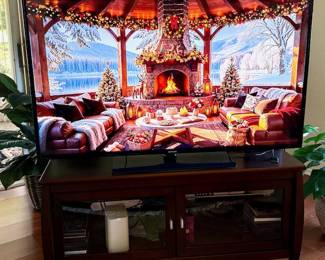 Samsung 55" TV / Firestick plug-in / 2-door TV Console