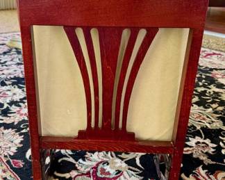 Vintage MCM Wood Folding Card Table & Chairs (4)