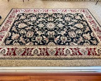 Williamsburg Arastan Rug (Black) 6.7'  x 9.6' Poly Stain Resistant