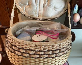 Basket full of Sewing Items