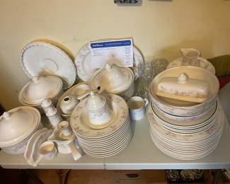 Pfaltzgraff Dish set. Available Glassware items not shown.