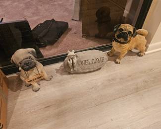 Garden ornaments first two $10 each third one $15