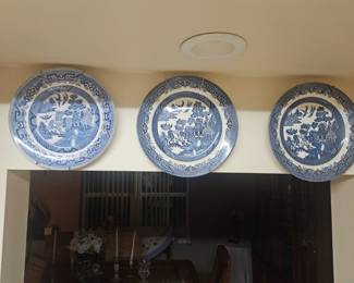 Blue plates with hangers $5 each