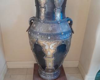 40" x 20" signed decorative vase from Lebanon