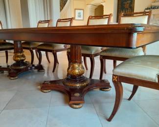 Beautiful carved and painted base detail