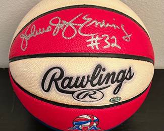 Julius Erving signed basketball