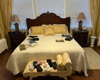 King bed with matching nightstands