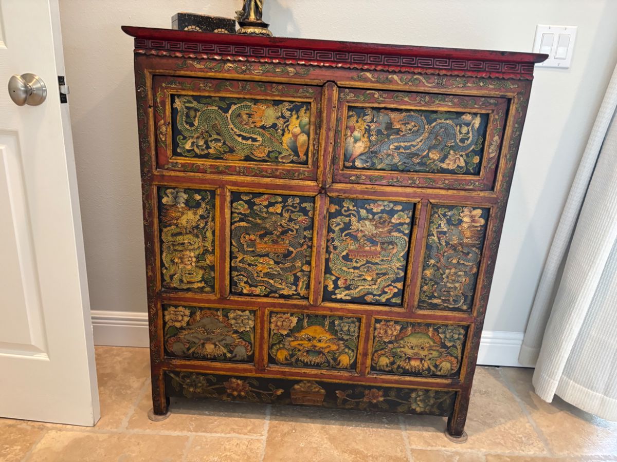 $300, New Delhi Indian Cabinet. Authentic