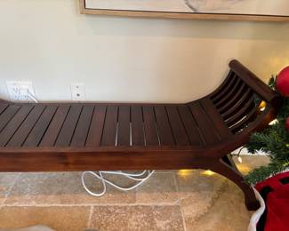 $100, wooden bench. 