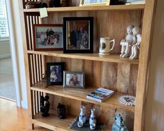 $125, Handcrafted mahogany bookshelf/ display shelf.