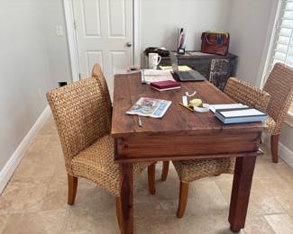 $500, table and 6 wicker chairs. 