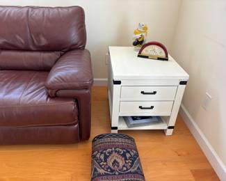 $75, White 2 drawered colonial style end table