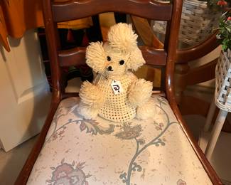 crocheted poodle TP cover, SO CUTE