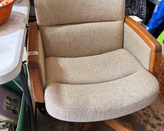 rolling upholstered chair