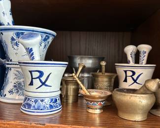 nice collection of mortar and pestles