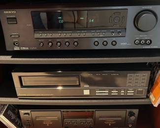 ONKYO receiver, working- CD CHANGER, TAPE DECK all working